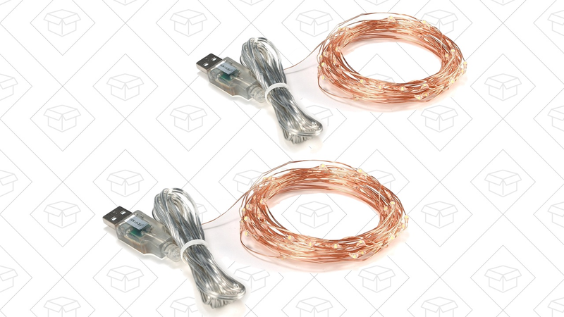 2-Pack USB LED String Lights (Multiple Colors), $5 with code OULHJUE6